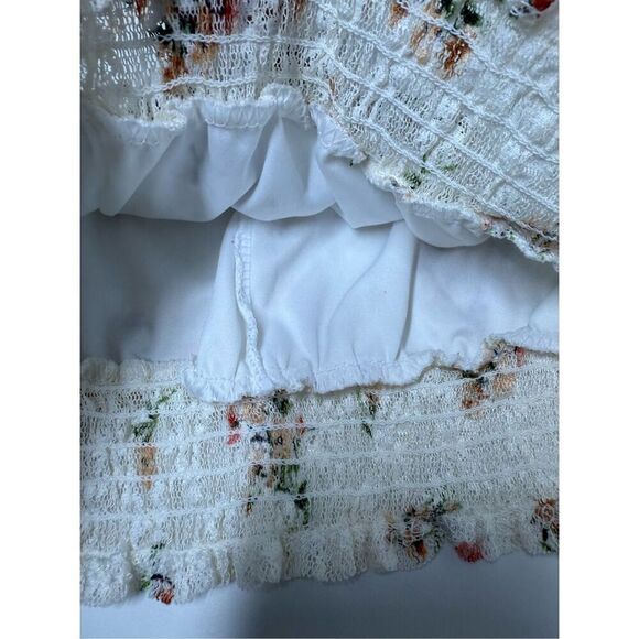 Eyeshadow Bohemian Women’s Floral Print Cream Blouse/Crop Top Size M - Picture 7 of 9